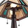 4_Franklin Iron Works 25" Mission Bronze Tiffany-Style Glass Table Lamp more views