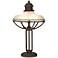 Franklin Iron Works 26 1/2" Glass And Metal Industrial Table Lamp