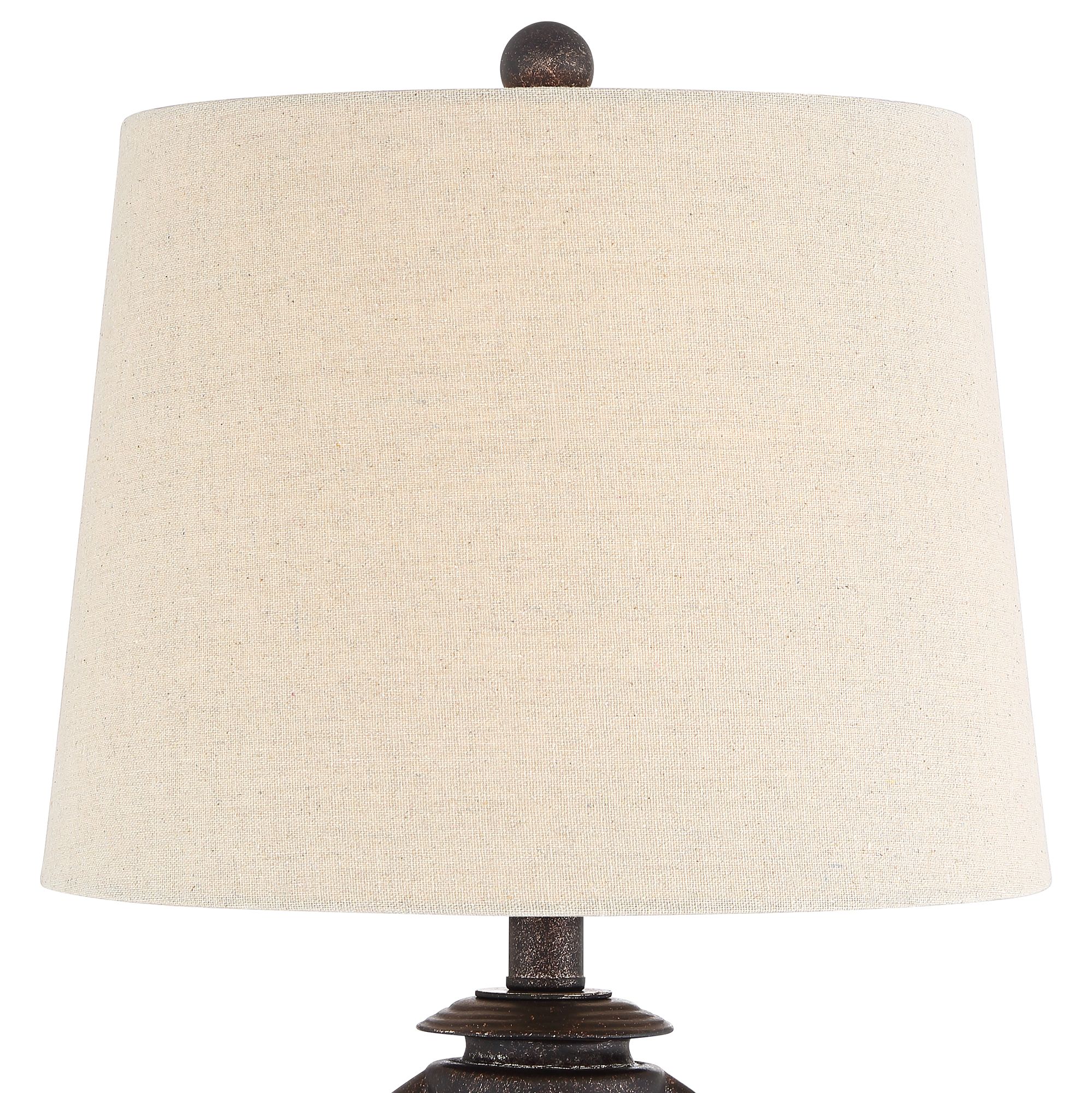 Image 2 Franklin Iron Works 26 1/4" Rustic Miner Lamps Set with Acrylic Risers more views