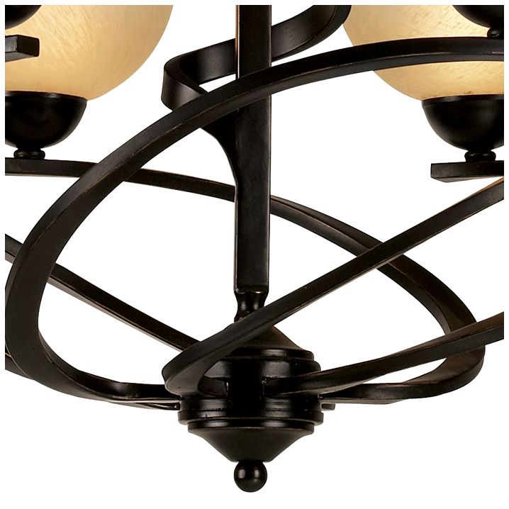 Image 5 Franklin Iron Works 27 1/2"W Bronzeador Dark Mocha Ribbon Chandelier more views