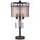 Franklin Iron Works 28 3/4" Industrial Cage 3-Light Metal Table Lamp