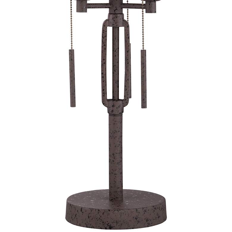 Image 6 Franklin Iron Works 28 3/4" Industrial Cage 3-Light Metal Table Lamp more views