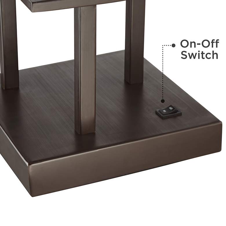 Image 4 Franklin Iron Works 29 1/2" Bronze 3-Light USB Accent Table Lamp more views
