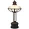 Franklin Iron Works 30 3/4" Industrial 2-Light Lamp with Black Riser
