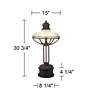 Franklin Iron Works 30 3/4" Industrial 2-Light Lamp with Black Riser