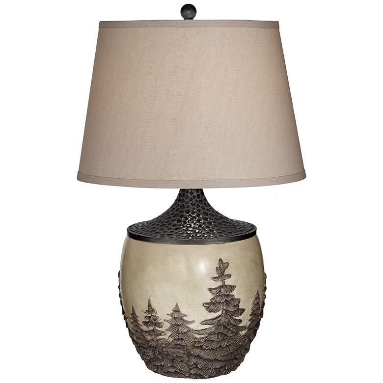 Image 2 Franklin Iron Works 30" High Great Forest Fir Tree Rustic Table Lamp