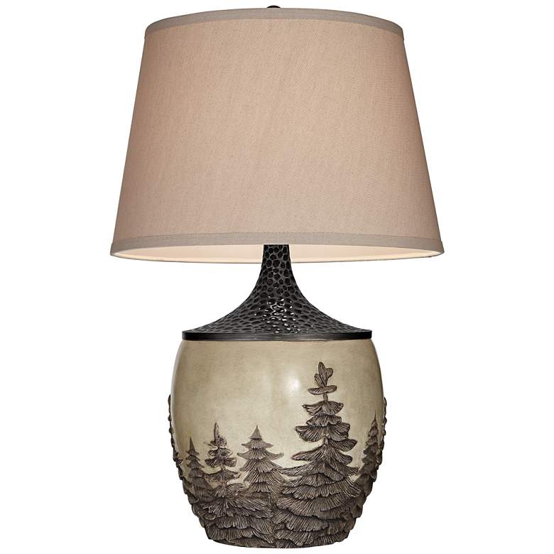 Image 5 Franklin Iron Works 30" High Great Forest Fir Tree Rustic Table Lamp more views