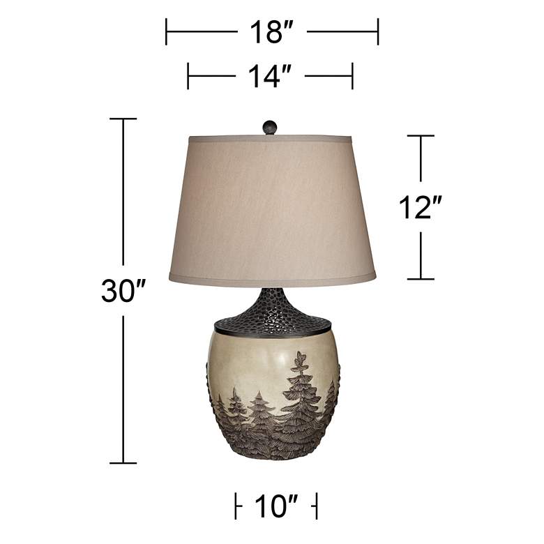 Image 6 Franklin Iron Works 30" High Great Forest Fir Tree Rustic Table Lamp more views