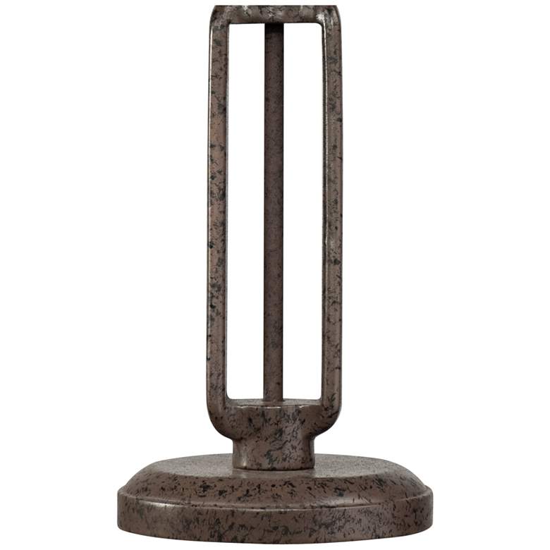 Image 6 Franklin Iron Works 30 inch Industrial Cage 3-Light Rust Metal Table Lamp more views