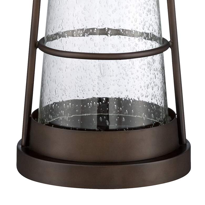 Image 6 Franklin Iron Works 31 inch Industrial Lantern Table Lamp with Night Light more views