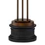 Franklin Iron Works 33" Bronze Metal Table Lamp with Black Round Riser