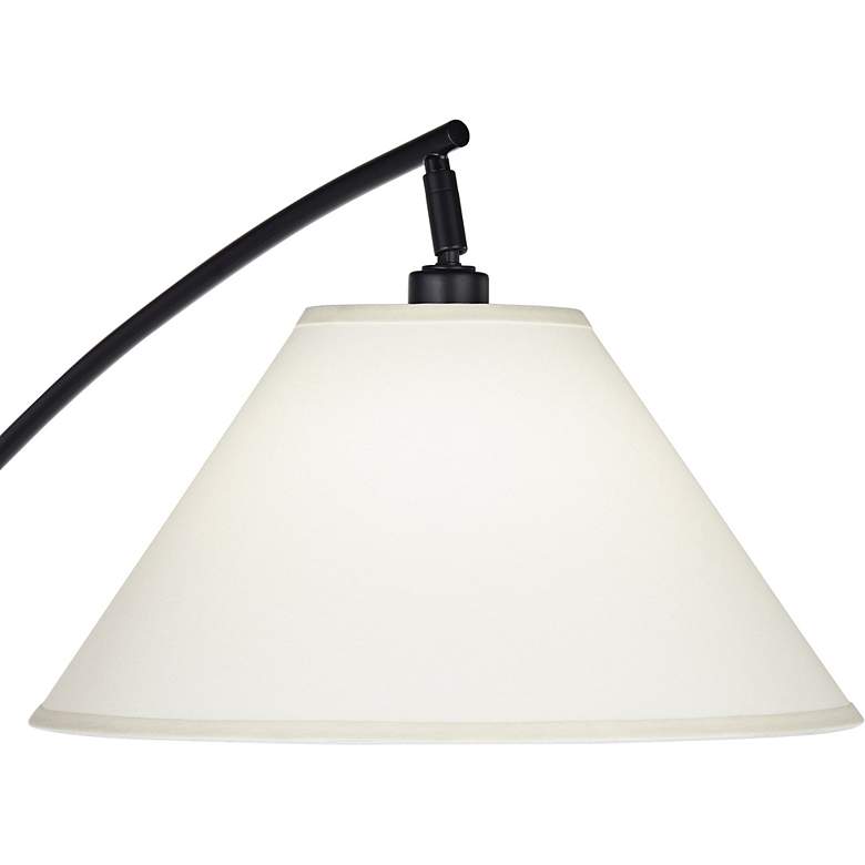 Image 3 Franklin Iron Works 82 1/2" High Matte Black Finish Arc Arm Floor Lamp more views