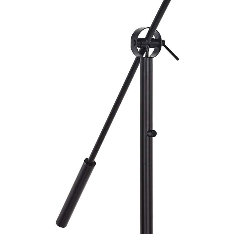 Image 4 Franklin Iron Works 82 1/2" High Matte Black Finish Arc Arm Floor Lamp more views
