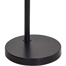Image5 of Franklin Iron Works 82 1/2" High Matte Black Finish Arc Arm Floor Lamp more views