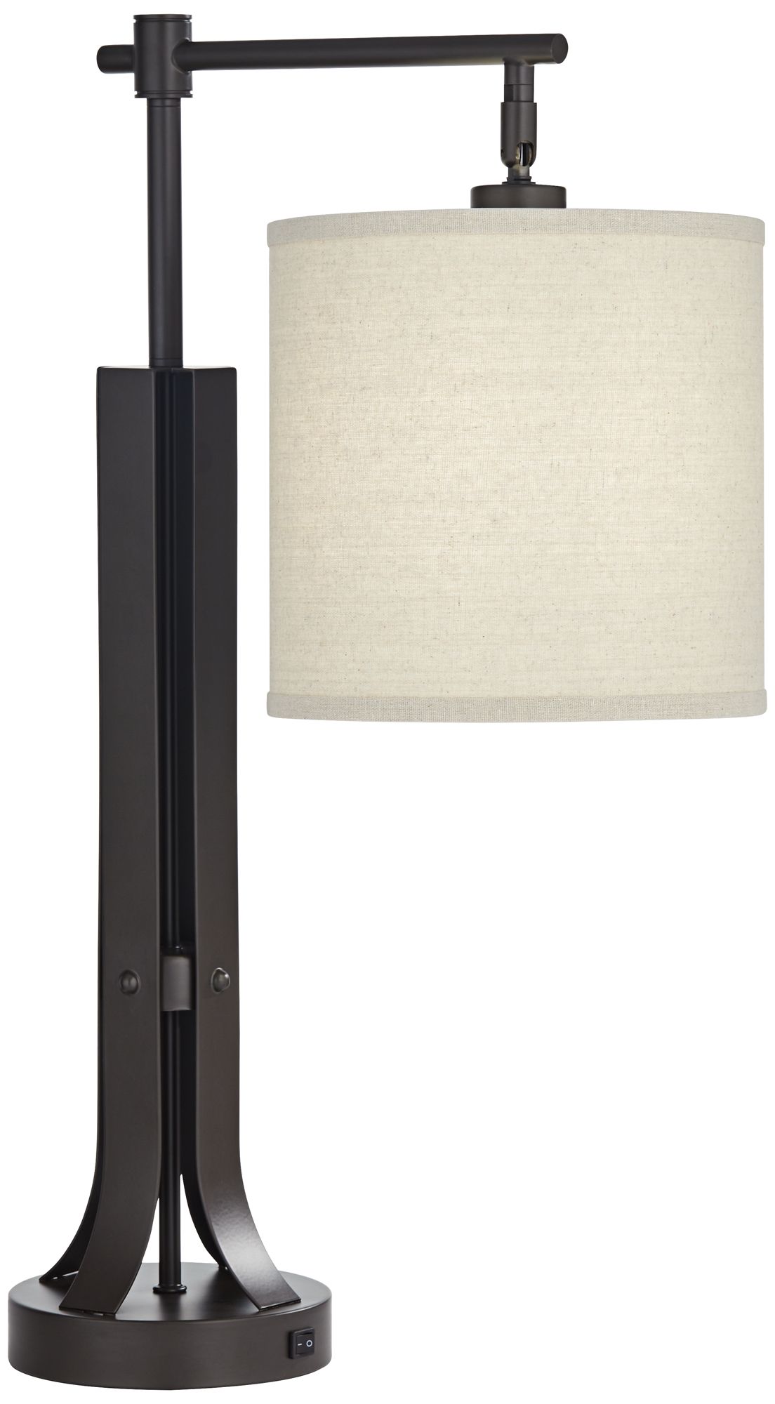 Franklin Iron Works Albany 29" High Offset Light USB Desk Lamp