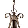 4_Franklin Iron Works Amber Scroll 24 3/4" Artisan Glass Pendant Light more views