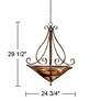 7_Franklin Iron Works Amber Scroll 24 3/4" Artisan Glass Pendant Light more views