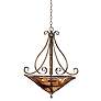 Franklin Iron Works Amber Scroll 24 3/4" Wide Pendant Light