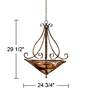 Franklin Iron Works Amber Scroll 24 3/4" Wide Pendant Light