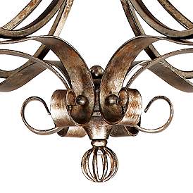 Image4 of Franklin Iron Works Amber Scroll 31 1/2" Wide Chandelier more views