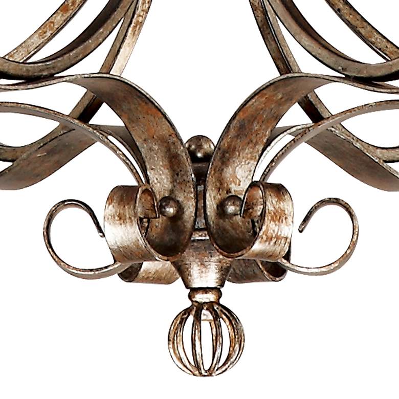 Image 4 Franklin Iron Works Amber Scroll 31 1/2" Wide Golden Bronze Chandelier more views