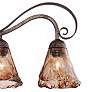 Franklin Iron Works Amber Scroll 37 1/4" Glass and Bronze Bath Light in scene