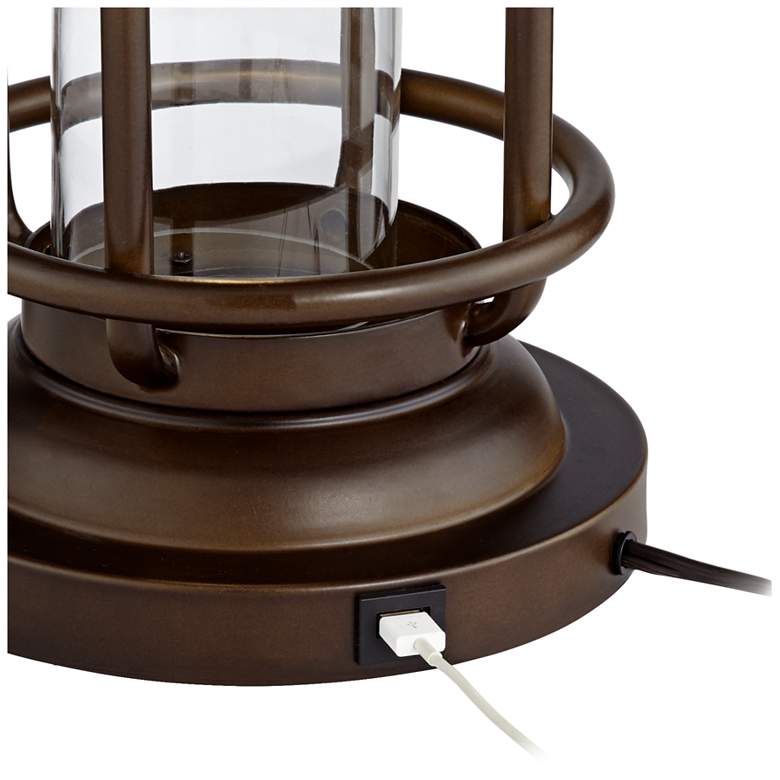 Image 7 Franklin Iron Works Andreas 26 inch Lantern Night Light USB Lamps Set of 2 more views