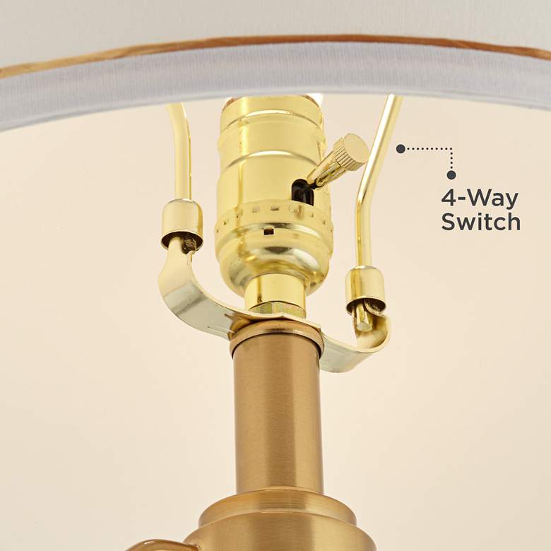 Image 5 Franklin Iron Works Annie 28 3/4" Brass Lantern Night Light Table Lamp more views