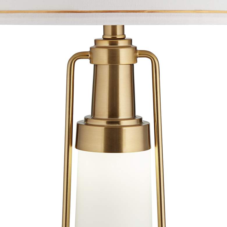 Image 6 Franklin Iron Works Annie 28 3/4" Brass Lantern Night Light Table Lamp more views