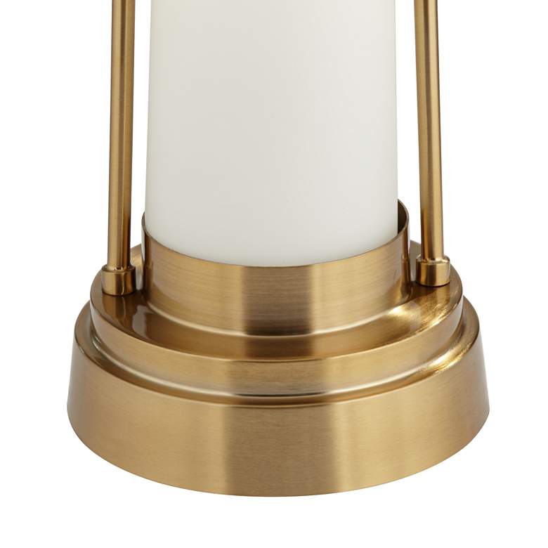 Image 7 Franklin Iron Works Annie 28 3/4" Brass Lantern Night Light Table Lamp more views