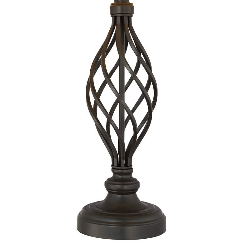 Image 3 Franklin Iron Works Annie 28" Black Scroll Table Lamps Set of 2 more views
