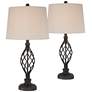 Annie Iron Scroll Table Lamps Set of 2