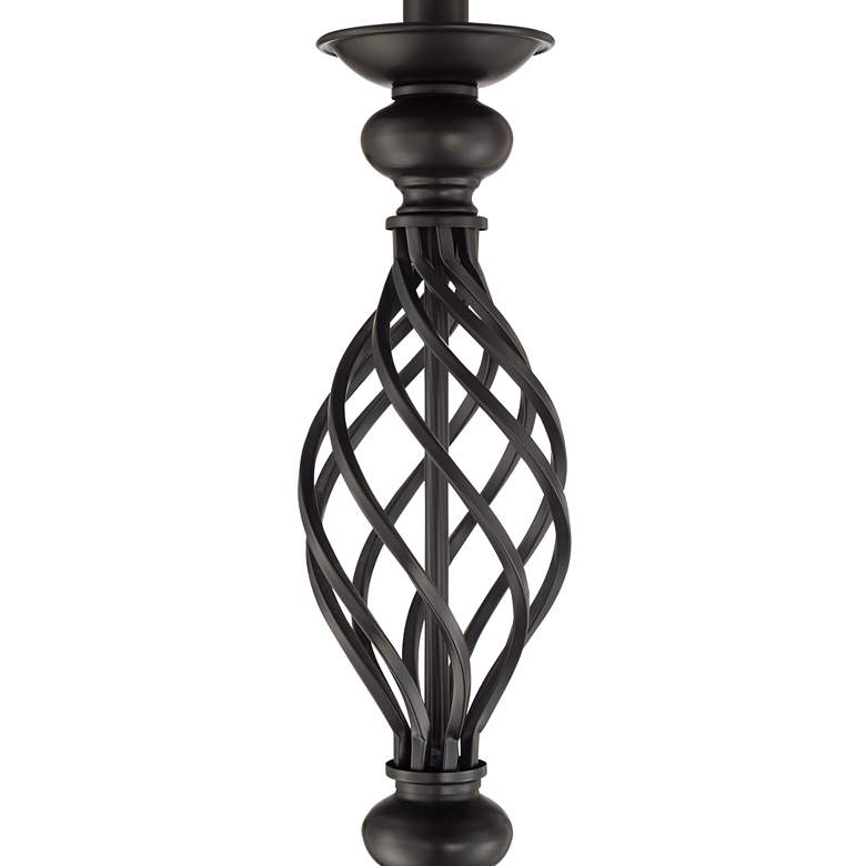 Image 5 Franklin Iron Works Annie 63" Bronze Iron Scroll Floor Lamps Set of 2 more views