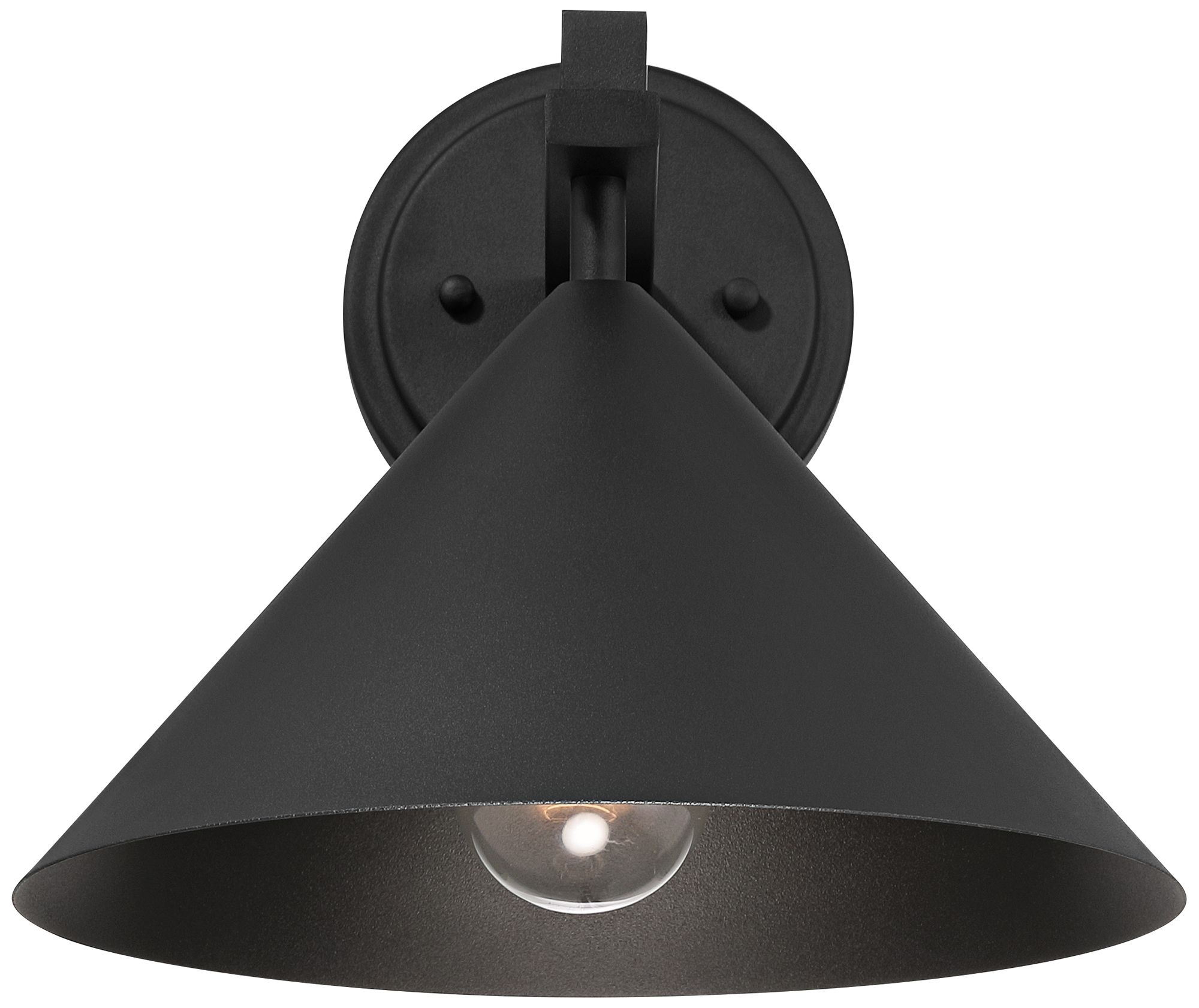Image 5 Franklin Iron Works Apex 9 3/4" High Textured Black Outdoor Wall Light more views