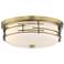 Franklin Iron Works Arden 14" Wide Flushmount Soft Gold Ceiling Light