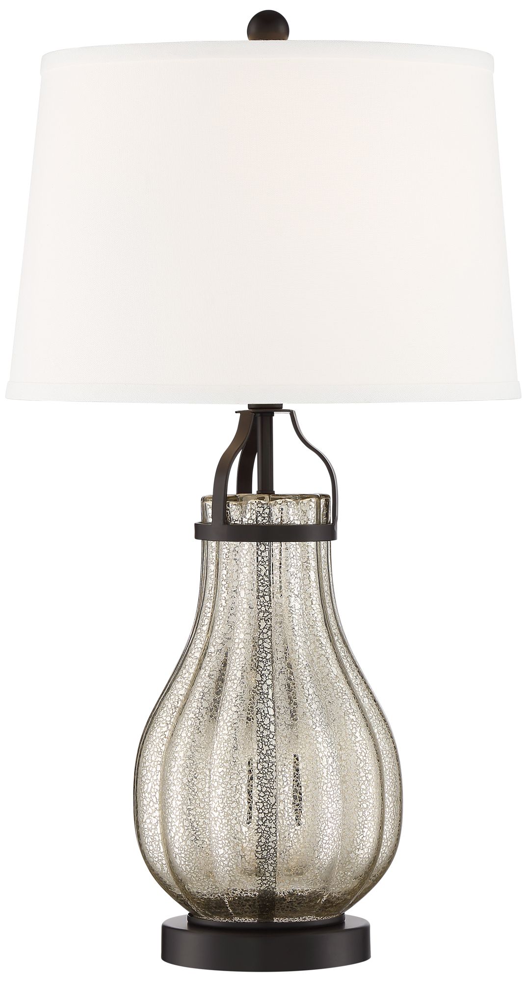 Franklin Iron Works Arian Bronze and Mercury Glass Table Lamps Set of 2