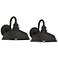 Franklin Iron Works Arnett 10 1/2" Black Outdoor Barn Lights Set of 2