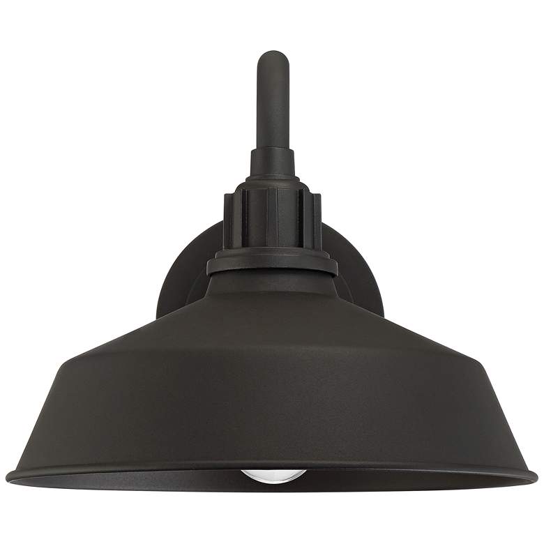 Image 5 Franklin Iron Works Arnett 10 1/2" Black Outdoor Barn Lights Set of 2 more views