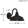Franklin Iron Works Arnett 10 1/2" Black Outdoor Barn Lights Set of 2
