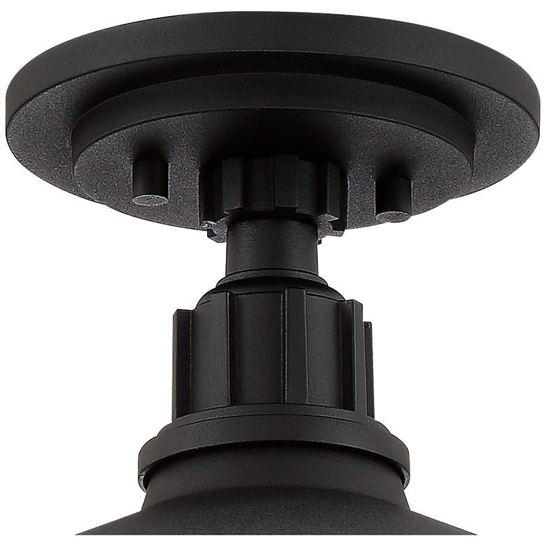Image 3 Franklin Iron Works Arnett 12" Wide Textured Black Barn Ceiling Light more views