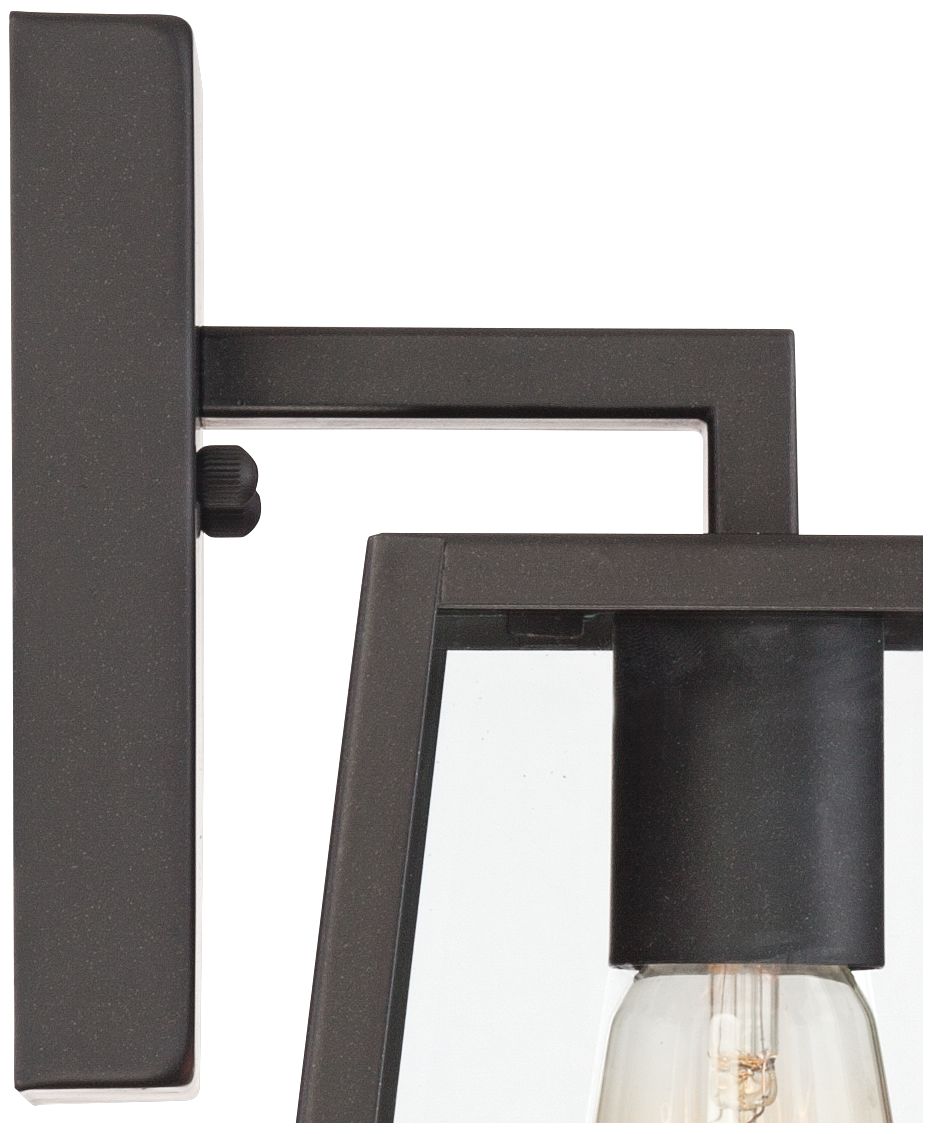 Image 3 Franklin Iron Works Arrington 10 3/4" Black/Clear Glass Outdoor Light more views