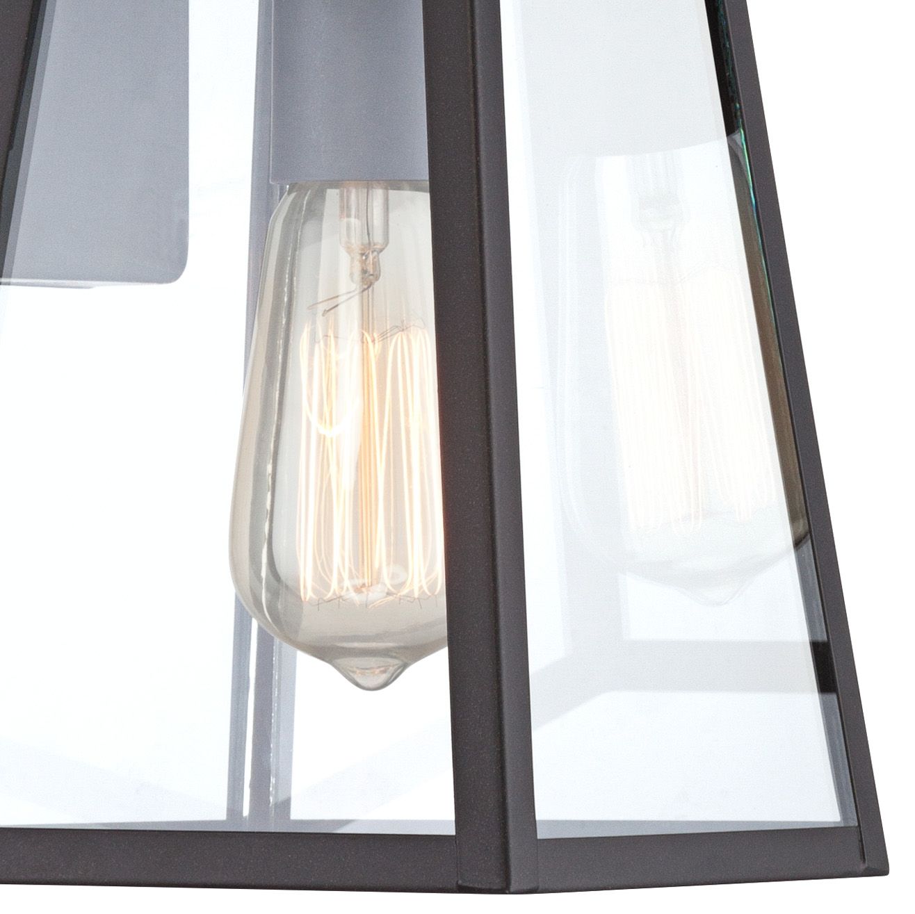 Image 4 Franklin Iron Works Arrington 10 3/4" Black/Clear Glass Outdoor Light more views