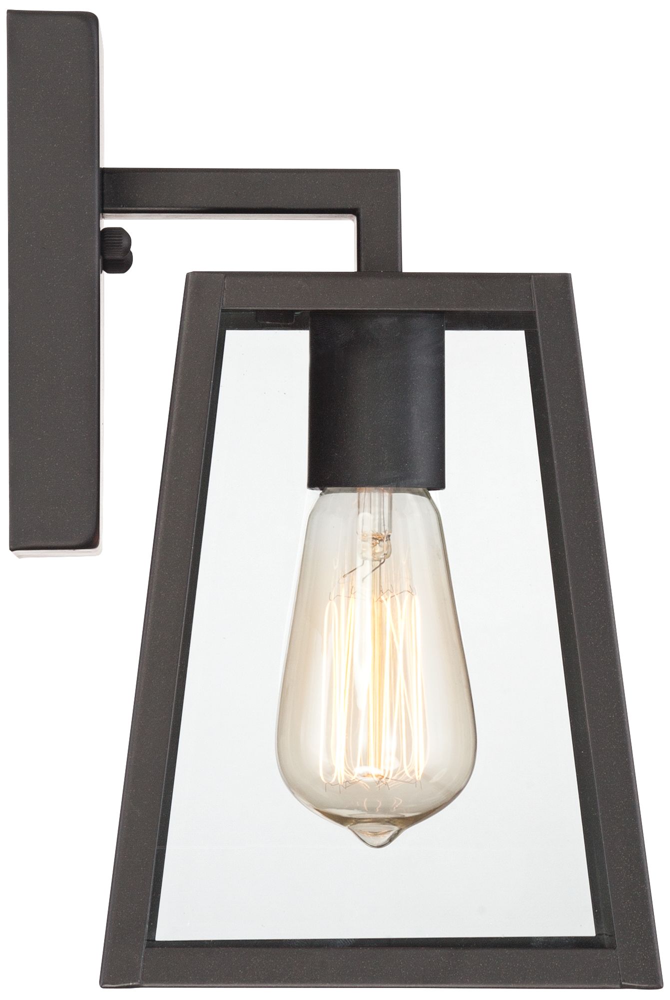 Image 5 Franklin Iron Works Arrington 10 3/4" Black/Clear Glass Outdoor Light more views
