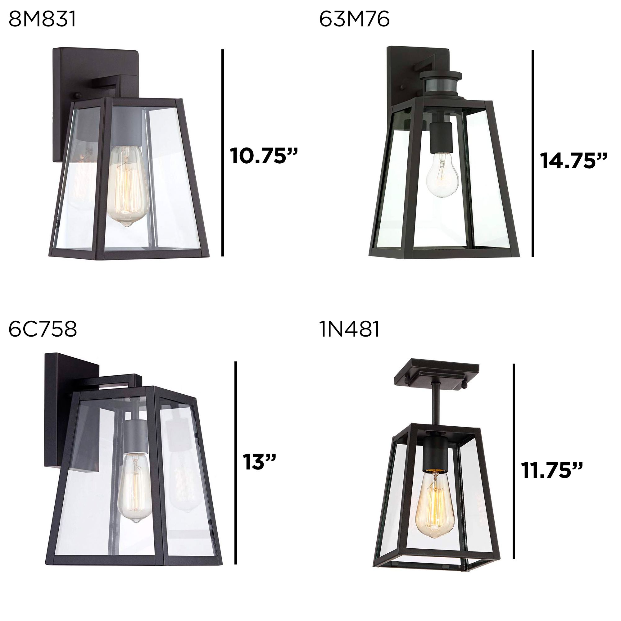 Image 7 Franklin Iron Works Arrington 10 3/4" Black/Clear Glass Outdoor Light more views