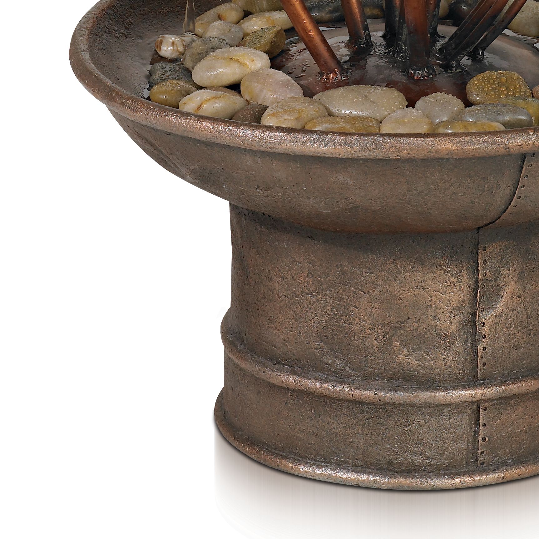 Image 6 Franklin Iron Works Ashton Water Lilies and Cat Tails 33" Fountain more views
