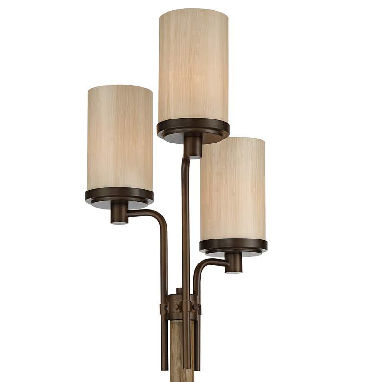 Image 4 Franklin Iron Works Astoria Faux Wood and Bronze 3-Light Tree Floor Lamp more views
