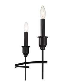Image3 of Franklin Iron Works Austin 36" Black 8-Light Candelabra Chandelier more views