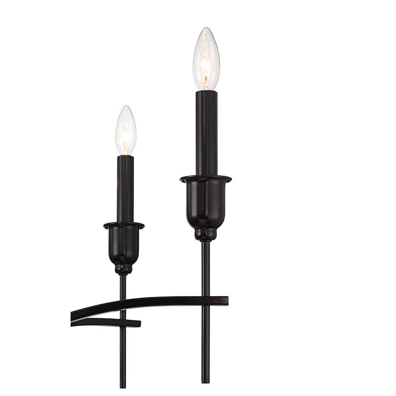 Image 3 Franklin Iron Works Austin 36" Black 8-Light Candelabra Chandelier more views