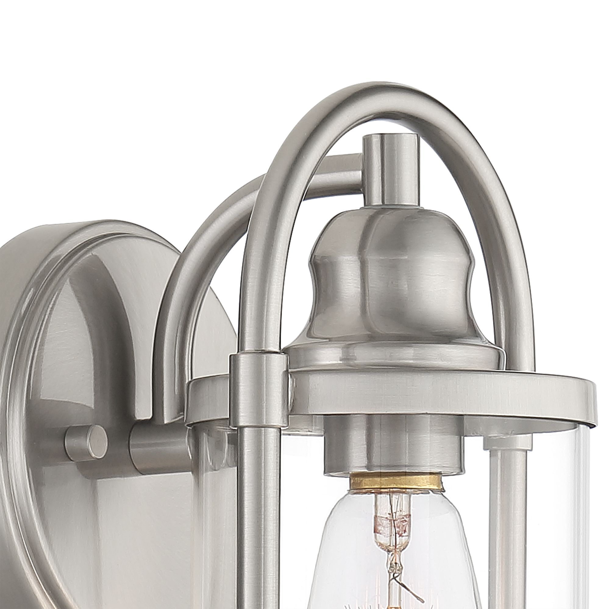 Image 3 Franklin Iron Works Avani 10 1/4" Brushed Nickel Outdoor Wall Light more views