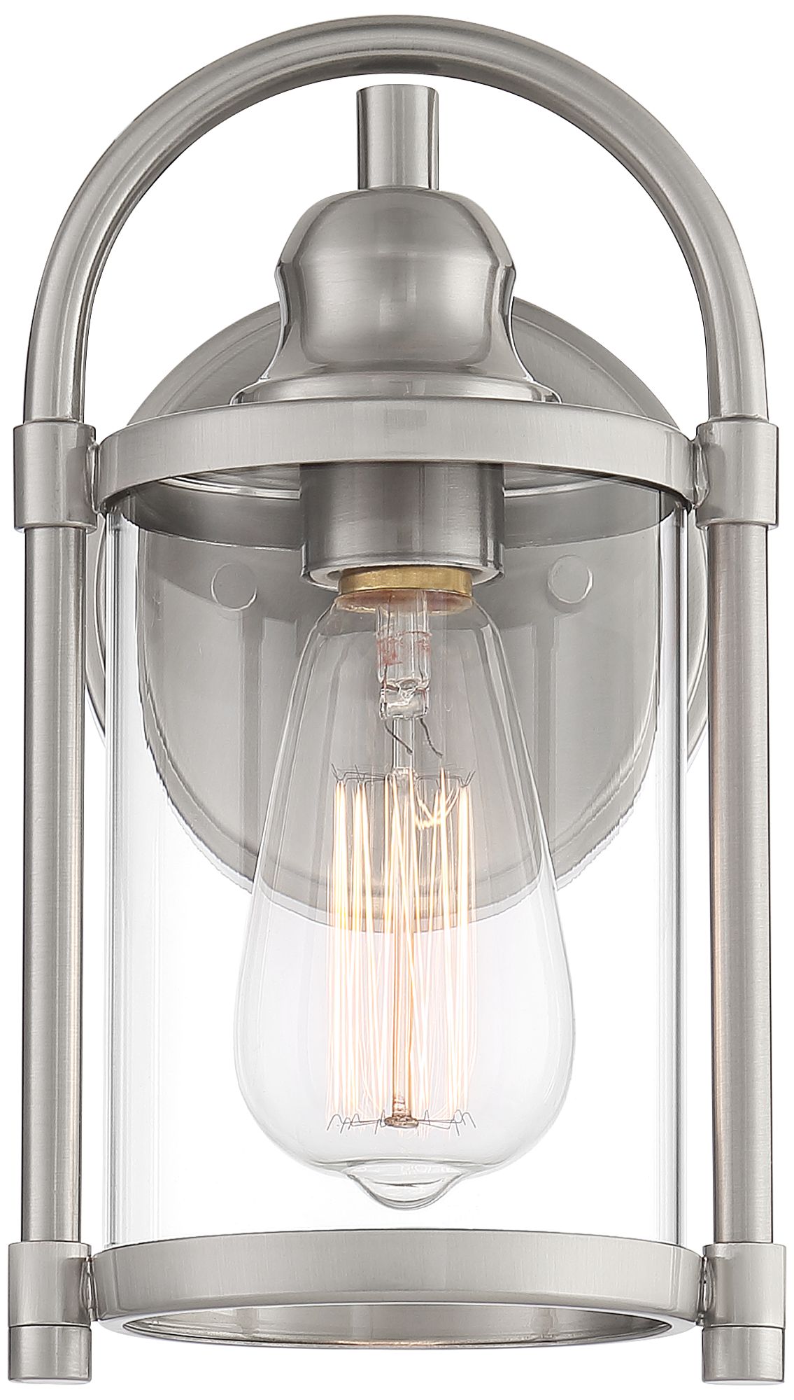Image 5 Franklin Iron Works Avani 10 1/4" Brushed Nickel Outdoor Wall Light more views